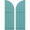 Ekena Millwork Americraft 5-Board (2 Batten) Wood Joined Board-n-Batten Shutters w/ Arch Top, ARW101BQ518X77PTH, PR ARW101BQ518X77PTH - alternate 1